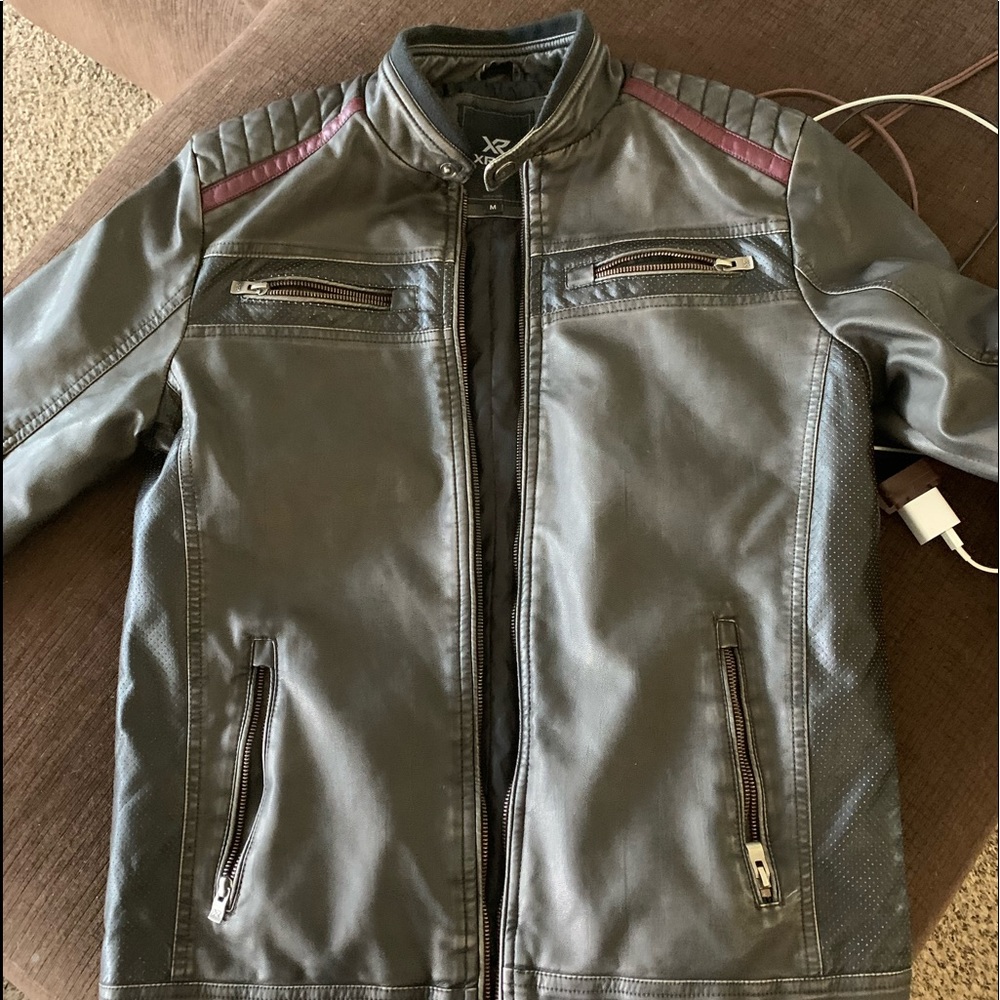 ExRay Faux Leather Motorcycle Jacket